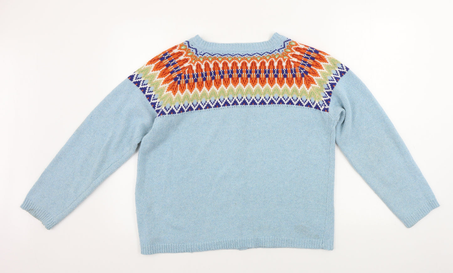 MissLook  Womens Blue Geometric  Cardigan Jumper Size S