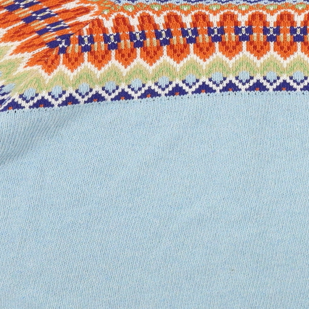 MissLook  Womens Blue Geometric  Cardigan Jumper Size S
