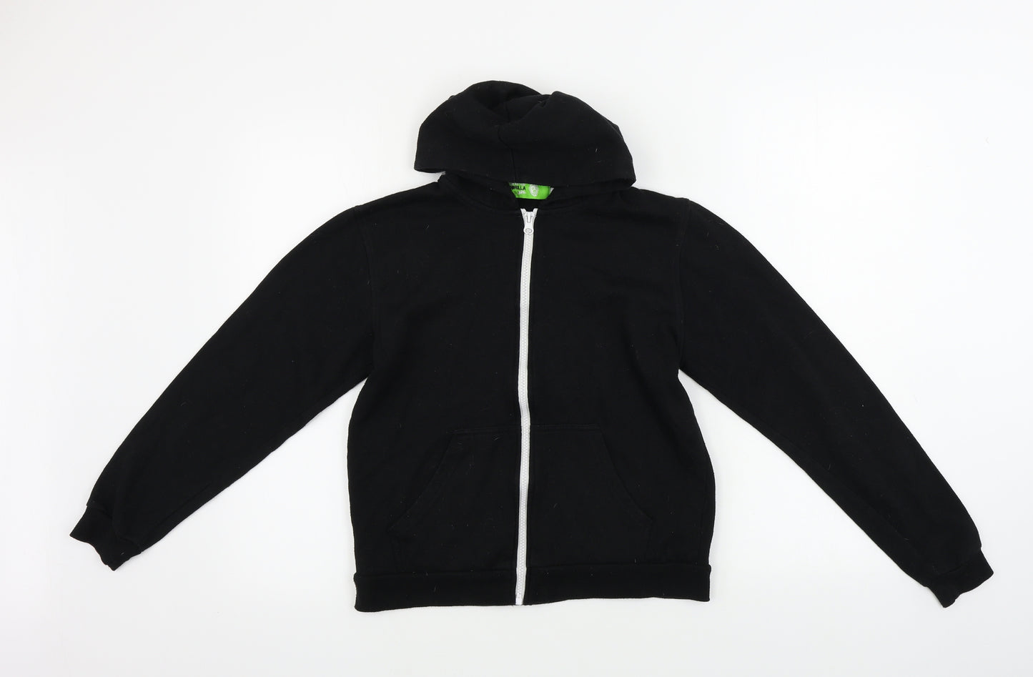 Twisted Gorilla  Boys Black   Full Zip Hoodie Size 12-13 Years