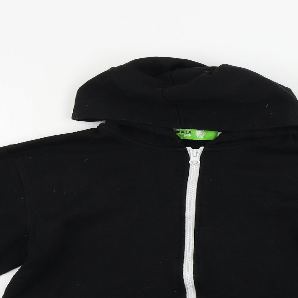 Twisted Gorilla  Boys Black   Full Zip Hoodie Size 12-13 Years