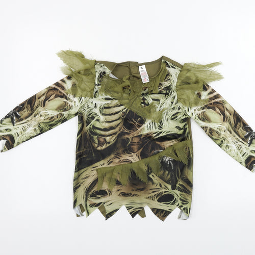 TU Boys Green   Basic T-Shirt Size 5-6 Years