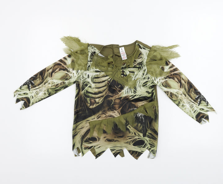 TU Boys Green   Basic T-Shirt Size 5-6 Years