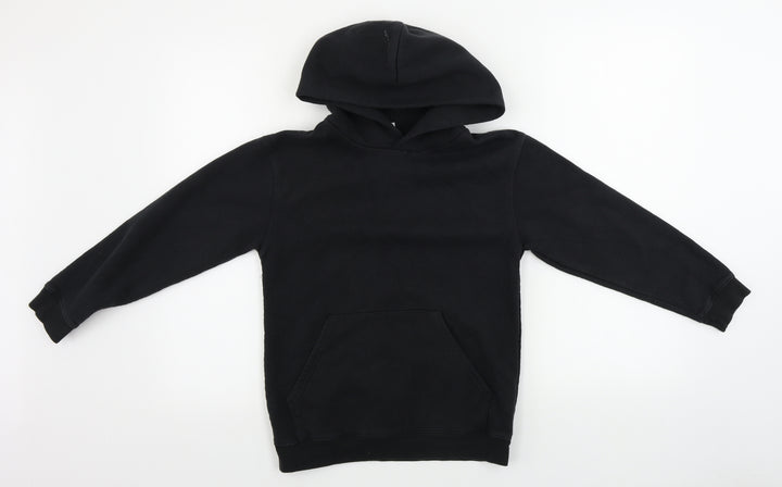 Fruit of the Loom Boys Black Pullover Hoodie Size 9-10 Years
