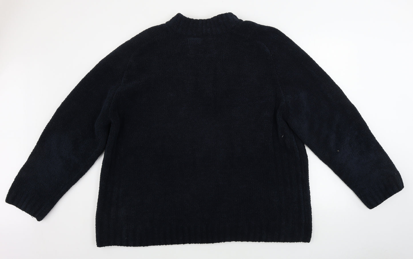 F&F  Mens Black   Henley Jumper Size 3XL