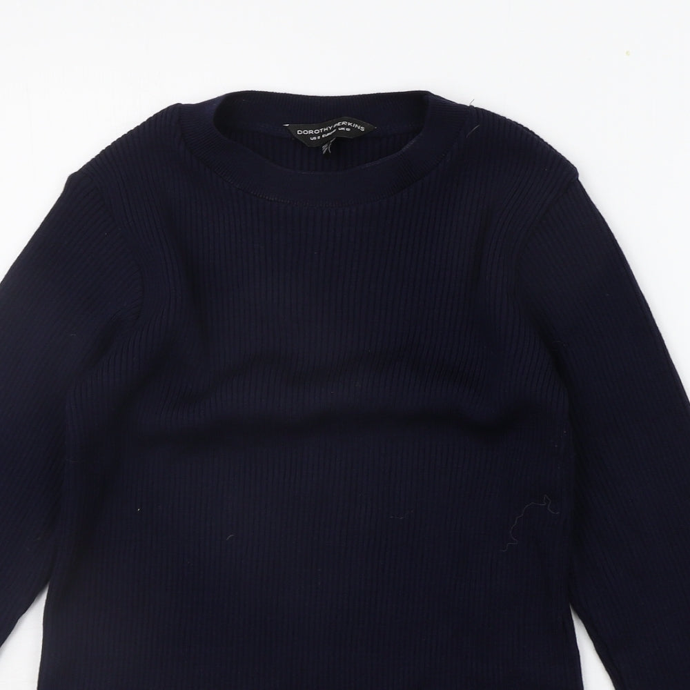 Dorothy Perkins Womens Blue Striped  Pullover Jumper Size 12