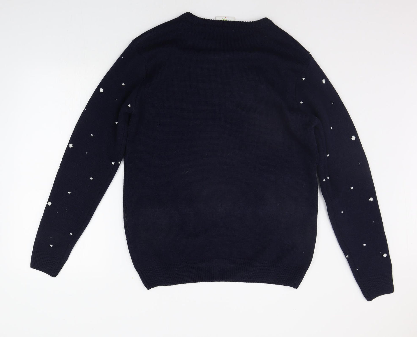 Primark Mens Blue Geometric  Pullover Jumper Size XL  - grinch