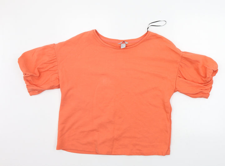 H&M Womens Orange   Pullover Jumper Size M