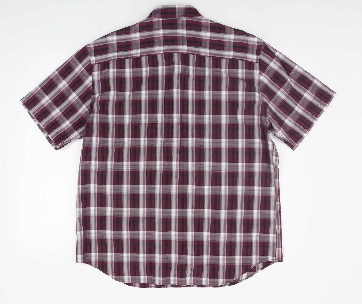 Marks and Spencer Mens Purple Check   Button-Up Size XL