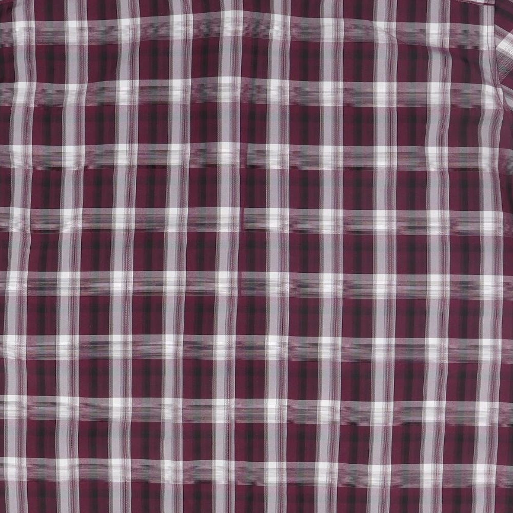 Marks and Spencer Mens Purple Check   Button-Up Size XL