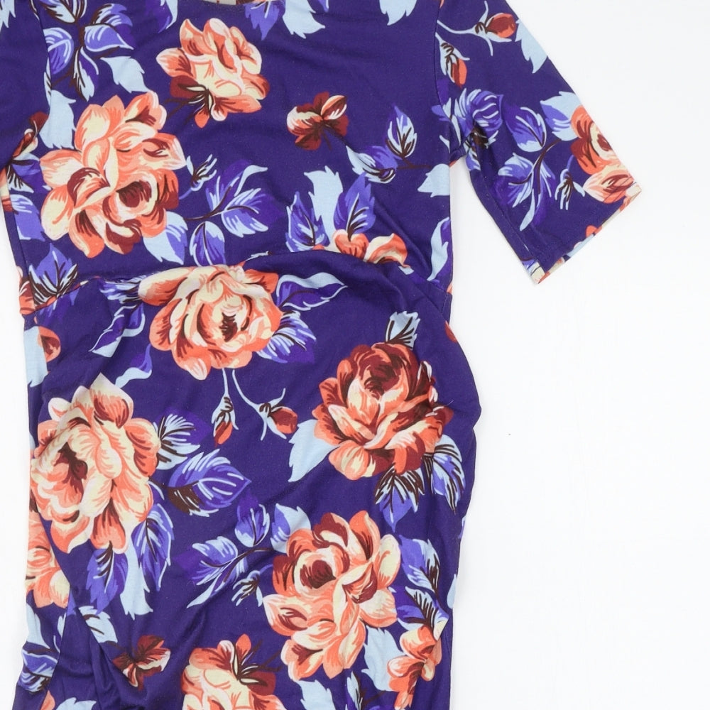 ASOS Womens Blue Floral  A-Line  Size 12