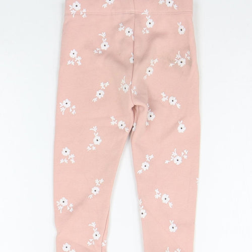 NEXT Girls Pink Floral  Jogger Trousers Size 2-3 Years