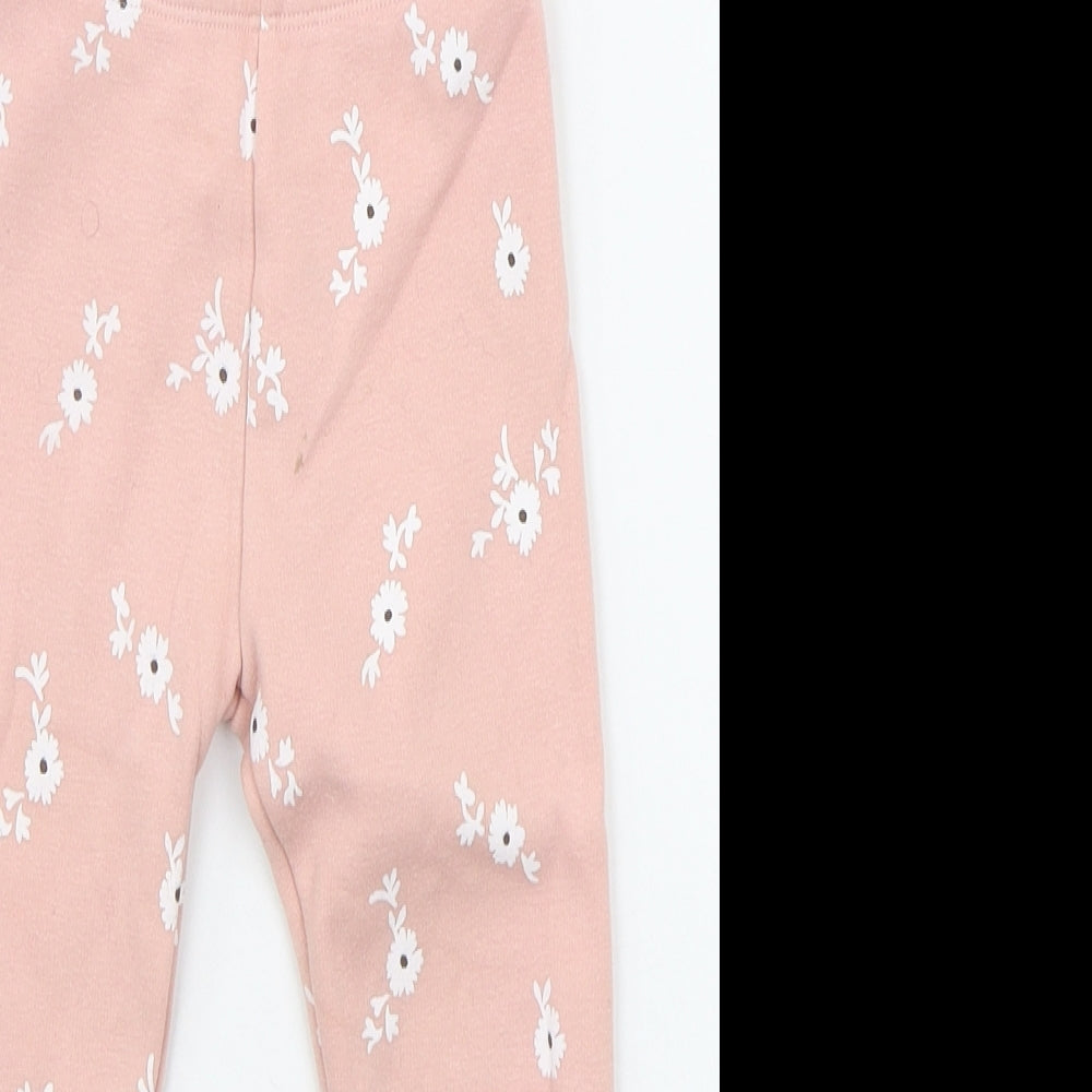 NEXT Girls Pink Floral  Jogger Trousers Size 2-3 Years
