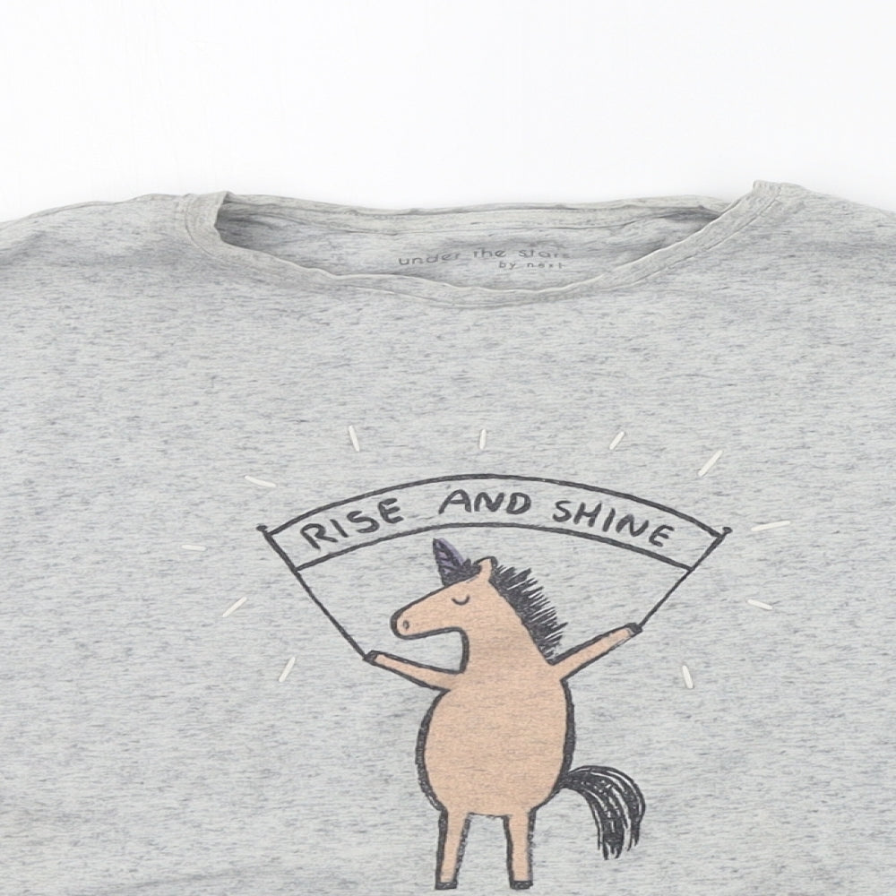 NEXT Boys Grey   Basic T-Shirt Size 7 Years  - Horse