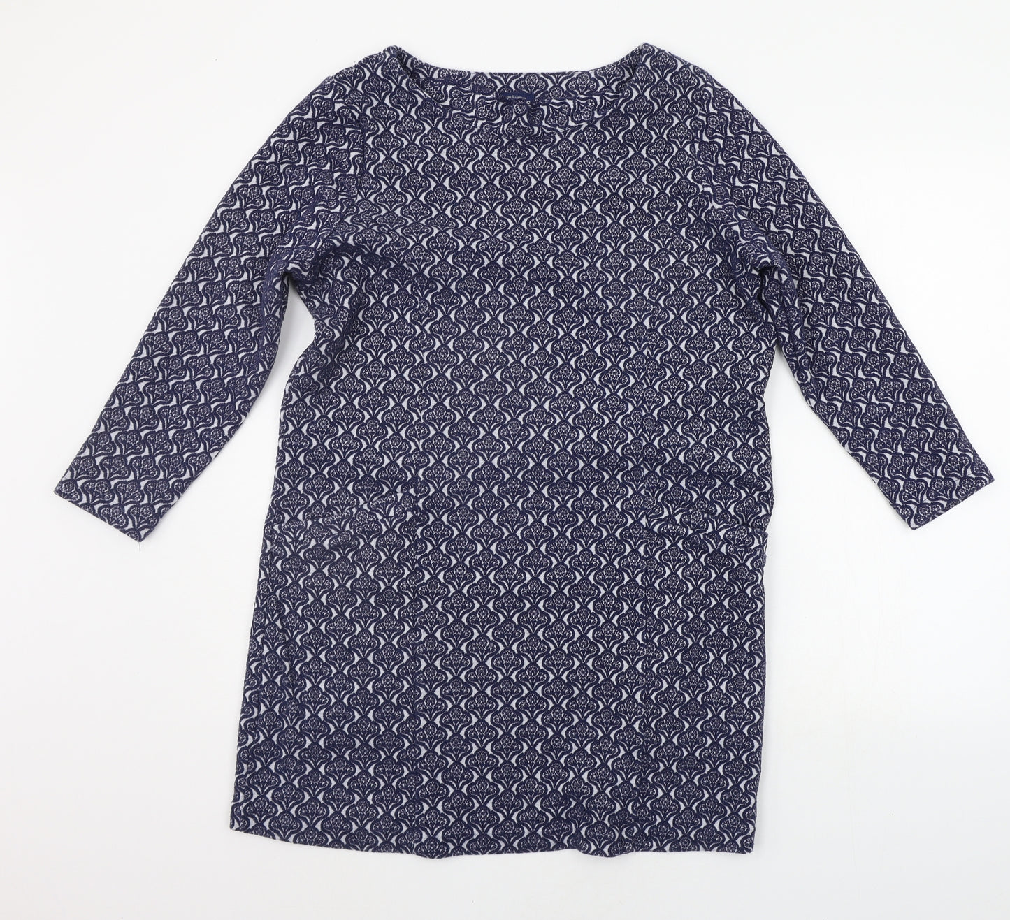 Joules Womens Blue Geometric  Jumper Dress  Size 12