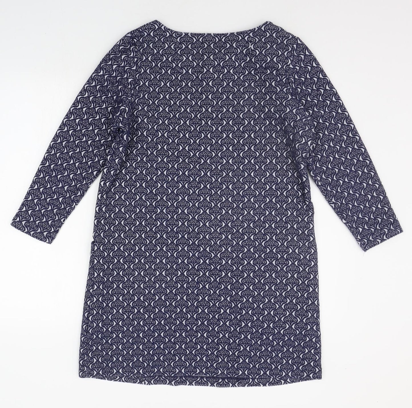 Joules Womens Blue Geometric  Jumper Dress  Size 12