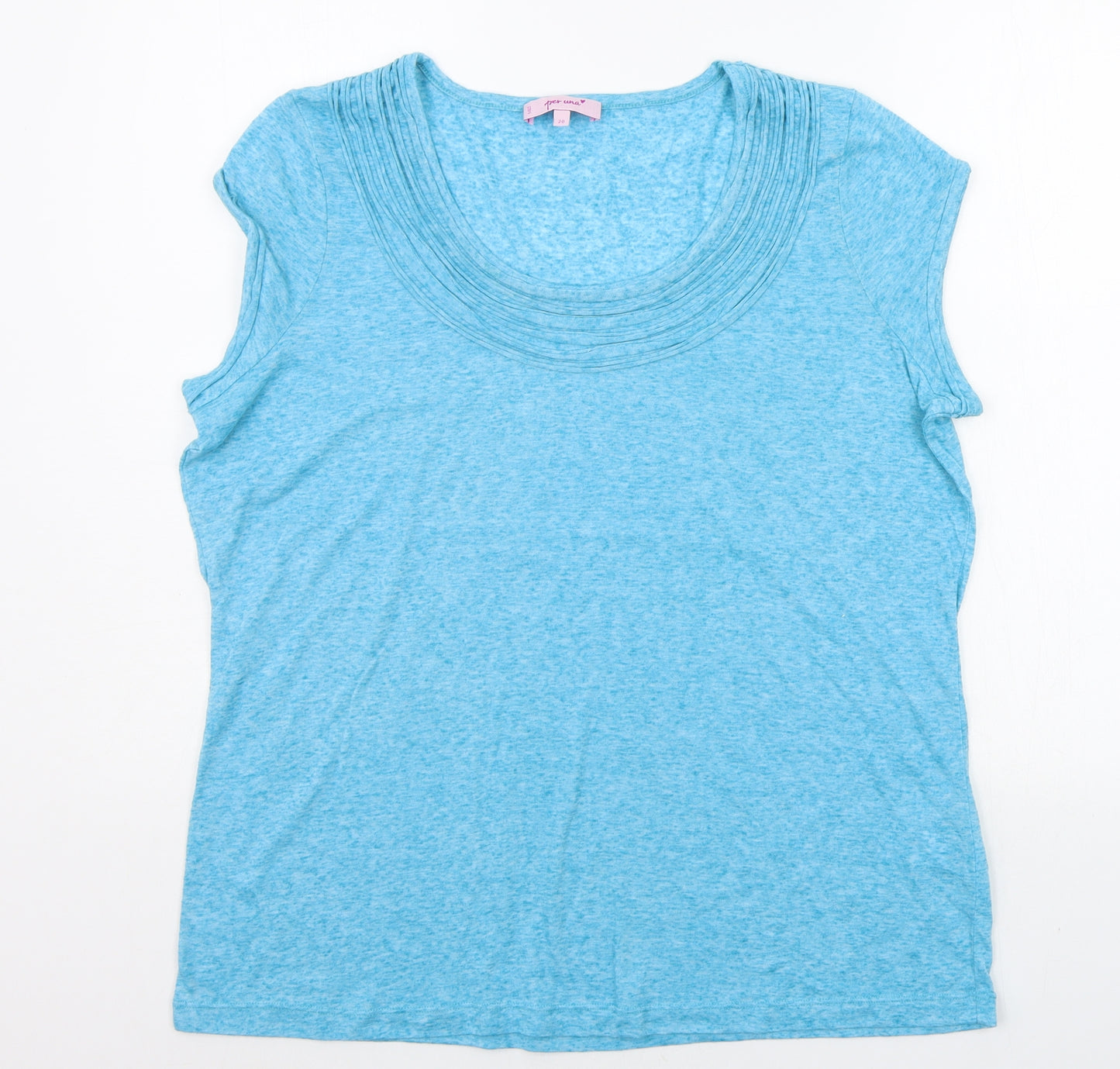 Per Una Womens Blue   Basic T-Shirt Size 20
