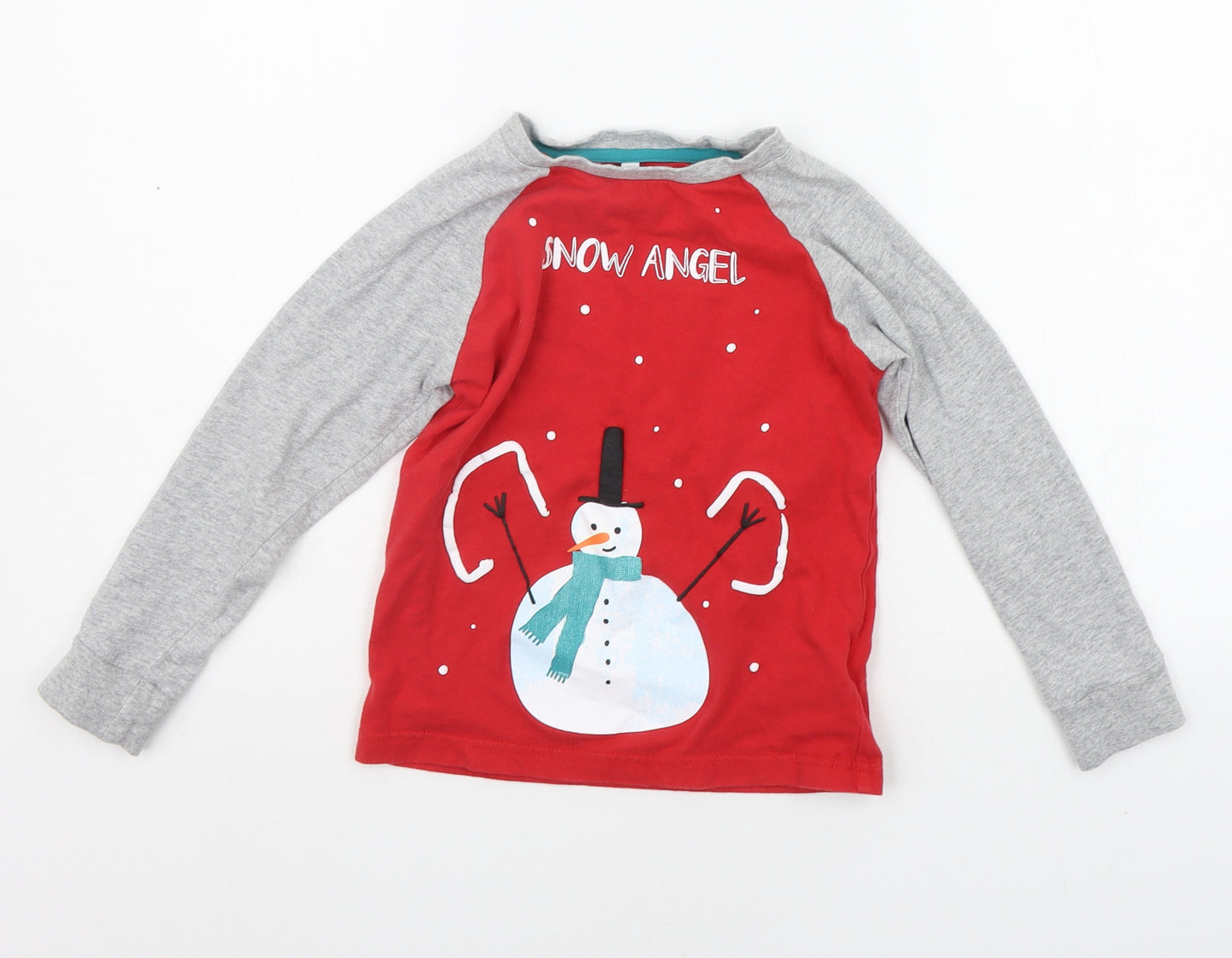Blue Zoo Boys Red Solid   Pyjama Top Size 6-7 Years  - CHRISTMAS