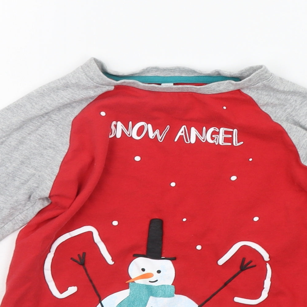 Blue Zoo Boys Red Solid   Pyjama Top Size 6-7 Years  - CHRISTMAS