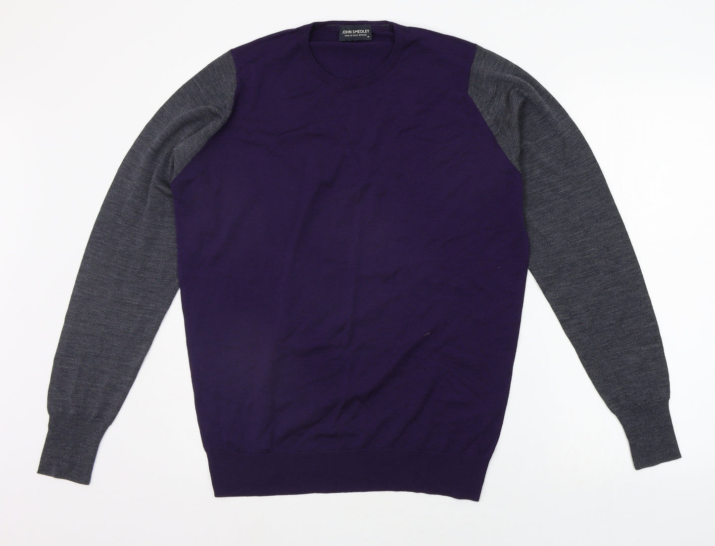 John Smedley Mens Purple   Pullover Jumper Size M