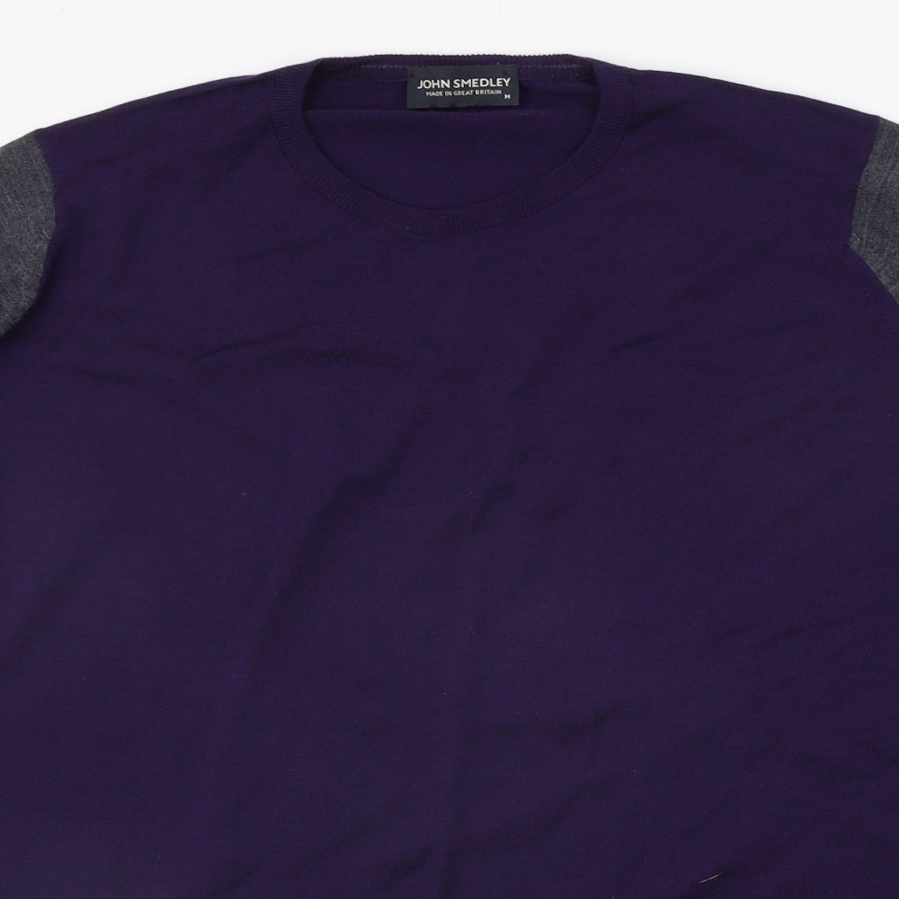 John Smedley Mens Purple   Pullover Jumper Size M