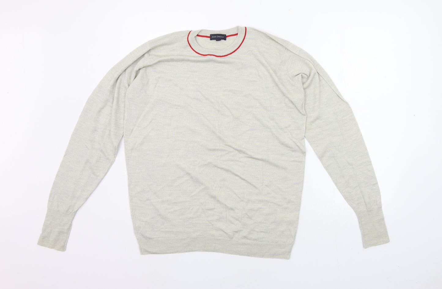 John Smedley Mens Grey   Pullover Jumper Size M