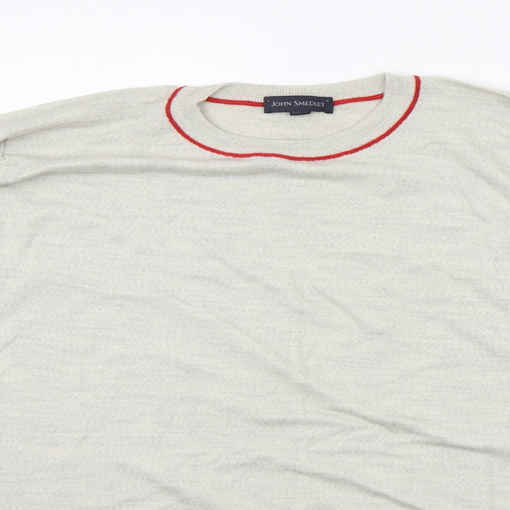John Smedley Mens Grey   Pullover Jumper Size M
