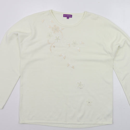 Chickadee Womens White   Pullover Jumper Size XL