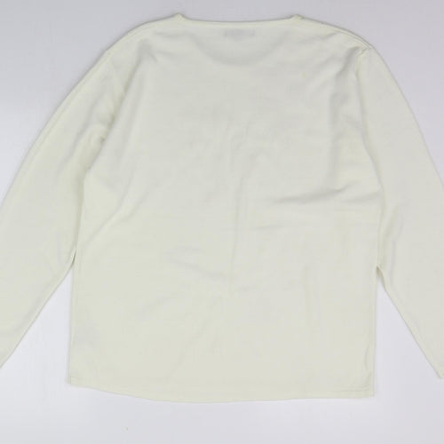 Chickadee Womens White   Pullover Jumper Size XL
