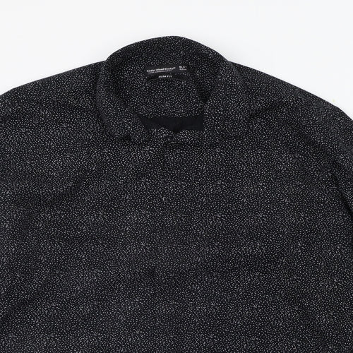 Cedar Wood State Mens Black Polka Dot   Button-Up Size 16