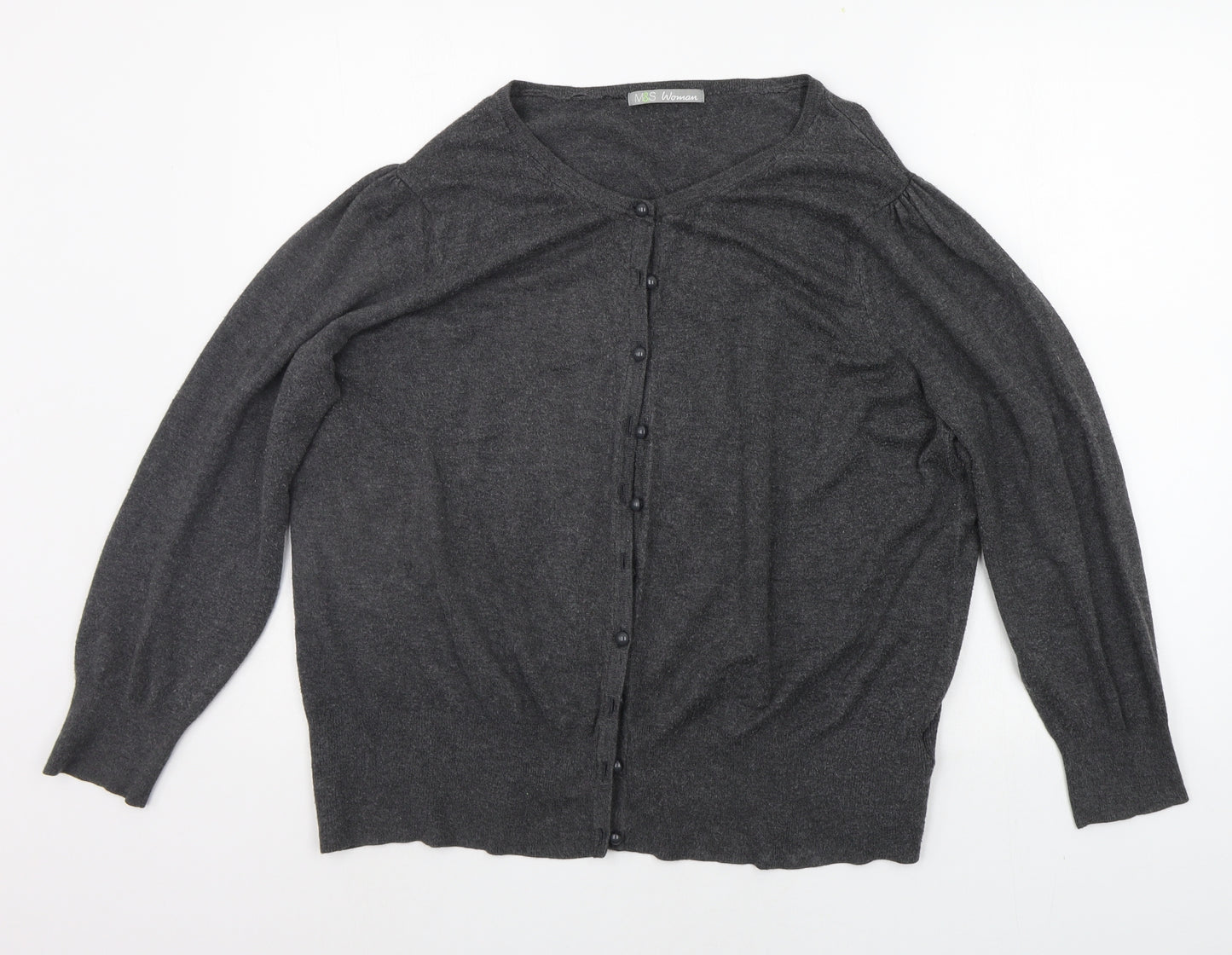 Marks and Spencer Womens Grey   Cardigan Jumper Size 22