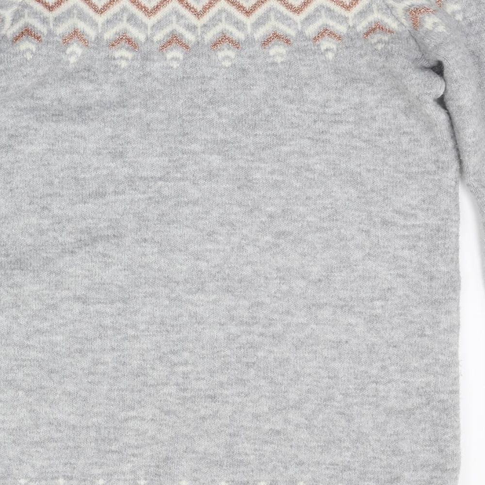 TU Womens Grey Geometric  Jumper Dress  Size 12