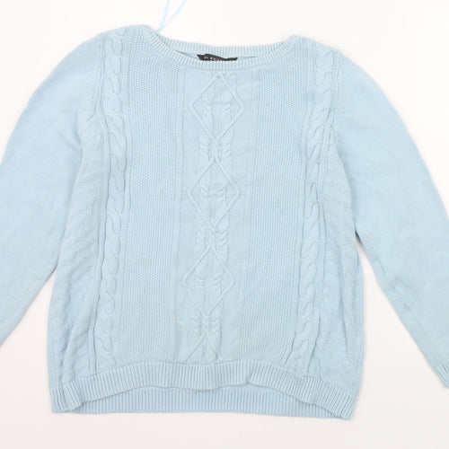 Love Knitwear Womens Blue   Pullover Jumper Size 14