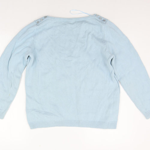 Love Knitwear Womens Blue   Pullover Jumper Size 14