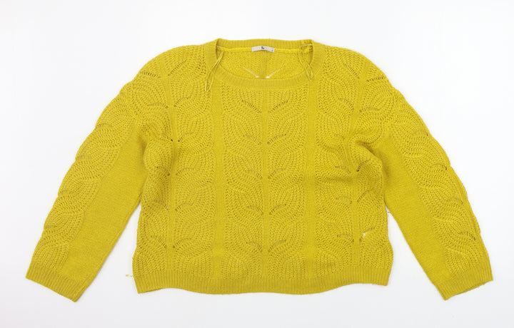 TU Womens Yellow Pullover Jumper Size 12