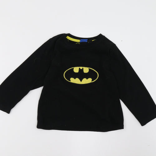 Primark Boys Black  Fleece  Pyjama Set Size 5-6 Years  - Batman