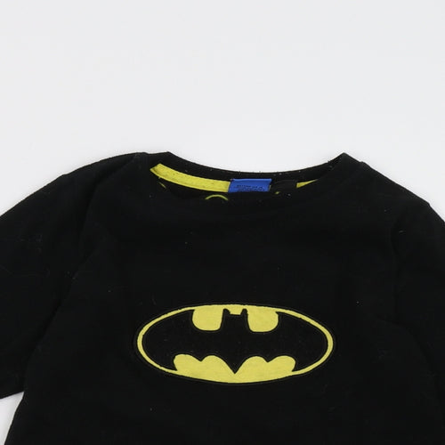 Primark Boys Black  Fleece  Pyjama Set Size 5-6 Years  - Batman