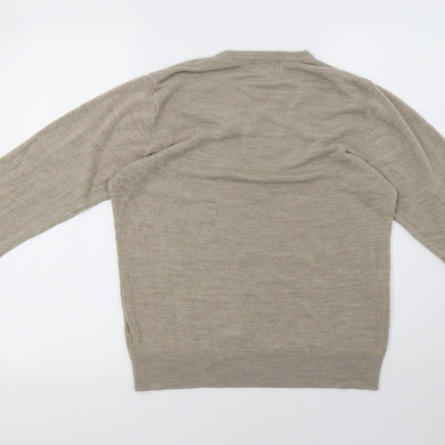 Marks and Spencer Mens Beige  Knit Pullover Sweatshirt Size M