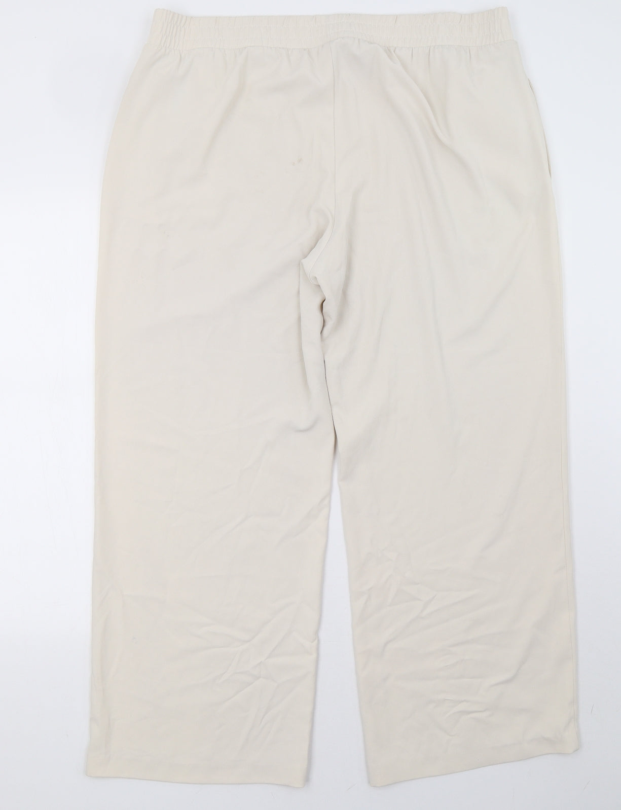 Marks and Spencer Womens White   Trousers  Size 18 L27 in