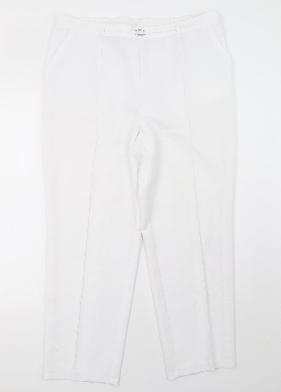 Marks and Spencer Womens White   Trousers  Size 16 L27 in