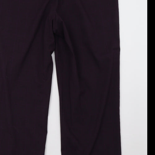 Debenhams Womens Purple Check  Trousers  Size 18 L30 in