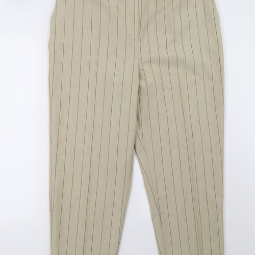 slimma Womens Beige Striped  Trousers  Size 20 L29 in