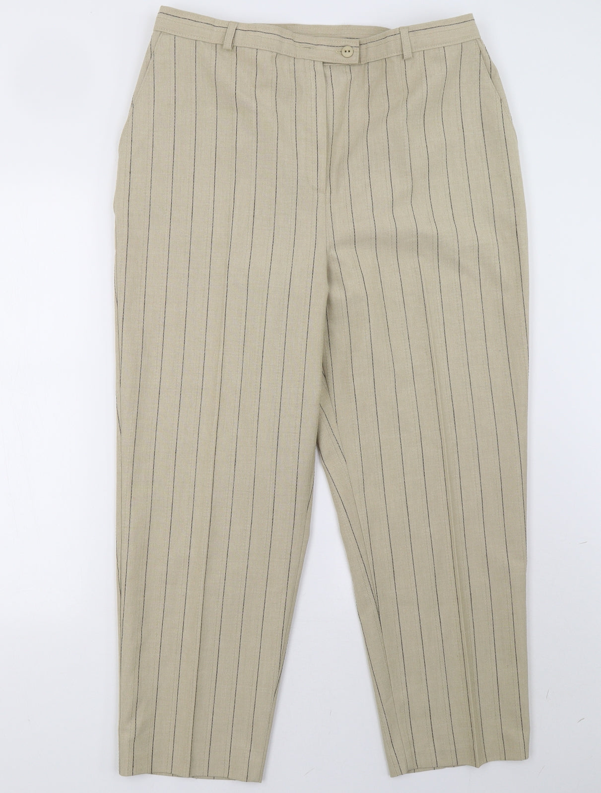 slimma Womens Beige Striped  Trousers  Size 20 L29 in