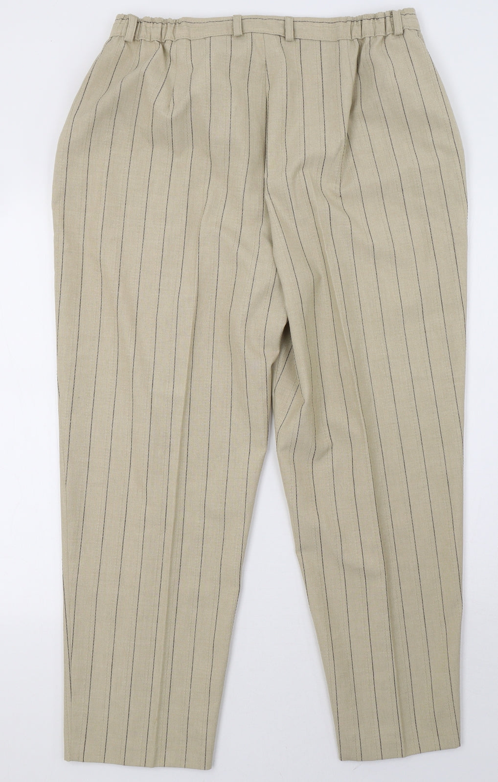 slimma Womens Beige Striped  Trousers  Size 20 L29 in