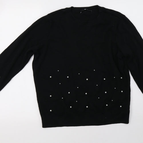by very Womens Black   Pullover Sweatshirt Size 14