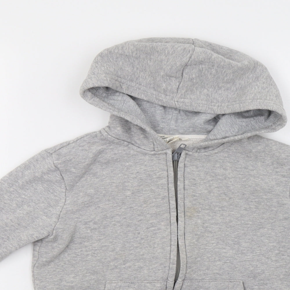 Zara Boys Grey   Full Zip Hoodie Size 6-7 Years