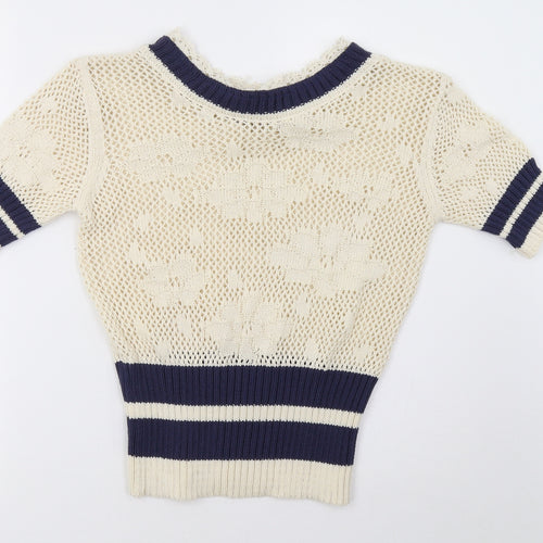 st ambecco Womens White   Pullover Sweatshirt Size L