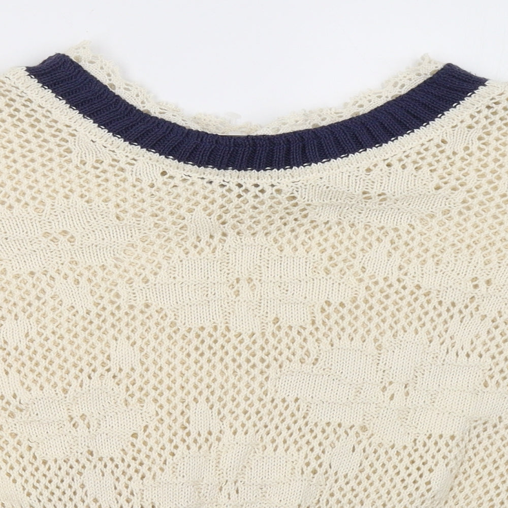 st ambecco Womens White   Pullover Sweatshirt Size L