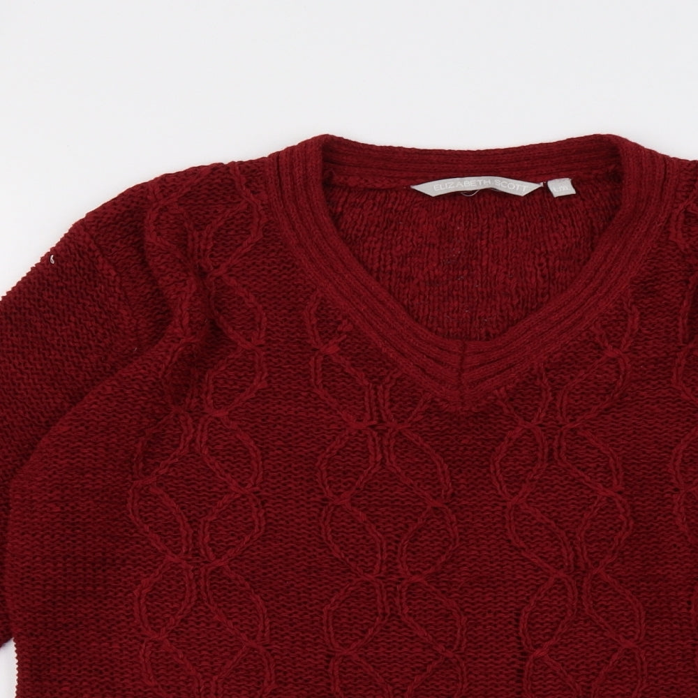 elizabeth scott Womens Red   Pullover Sweatshirt Size XL