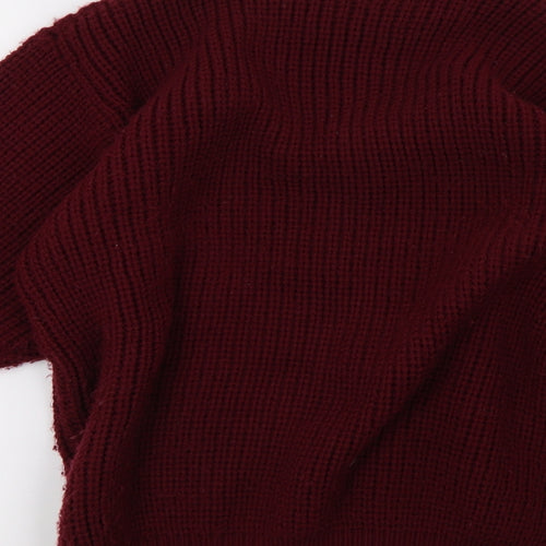 county Womens Red  Knit Pullover Sweatshirt Size M