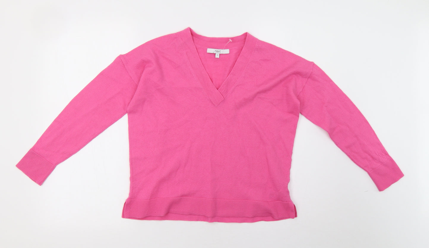 NEXT Womens Pink  Knit Pullover Sweatshirt Size 10